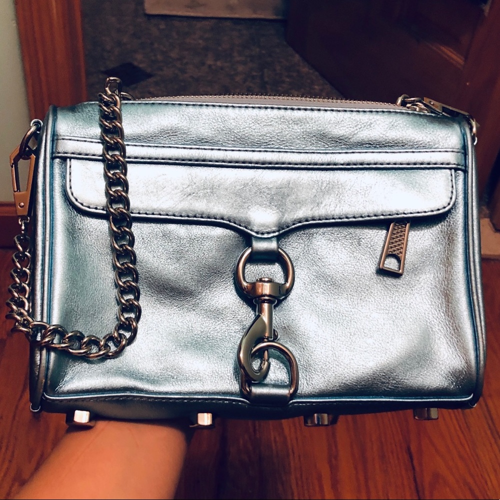 Rebecca Minkoff Mini MAC Metallic Blue Crossbody